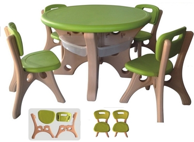 סט שולחן לחצר וכסאות צבעוני